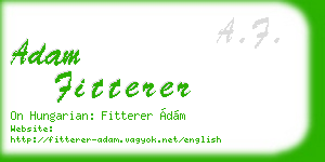 adam fitterer business card
